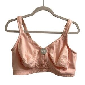 Avenue Body Wire-free Bra Soft Cup Embroidered Pink Accents 40DD